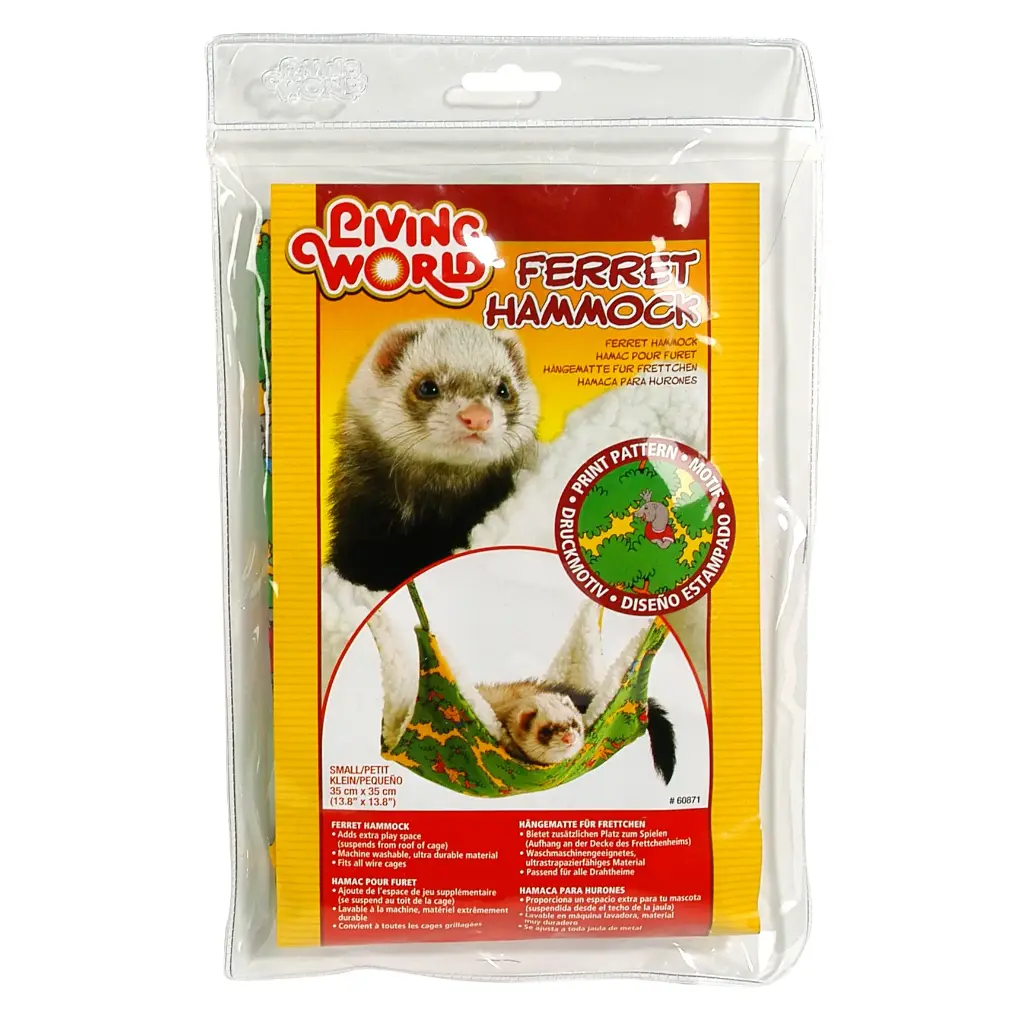 Living World Hammock for Ferret Small 35 cm x 35 cm (Green)