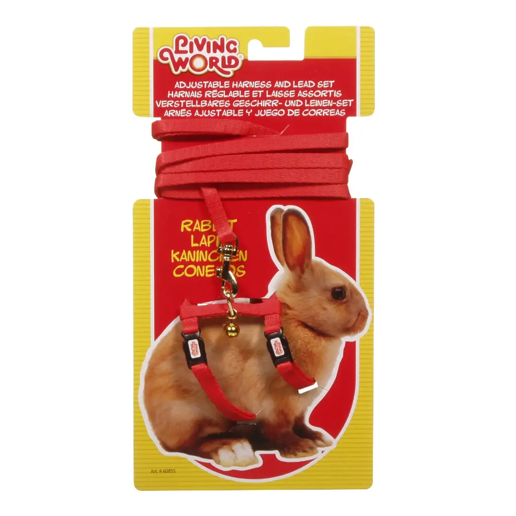 Living World Harnais pour Lapin (Rouge)