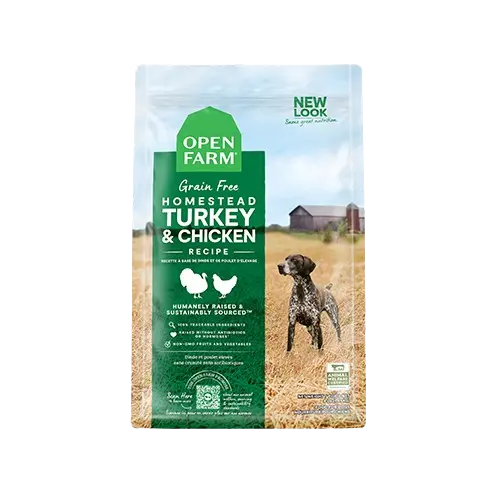 Open Farm Perro sin cereales, pavo y pollo de granja, 4 libras/1,8 kg
