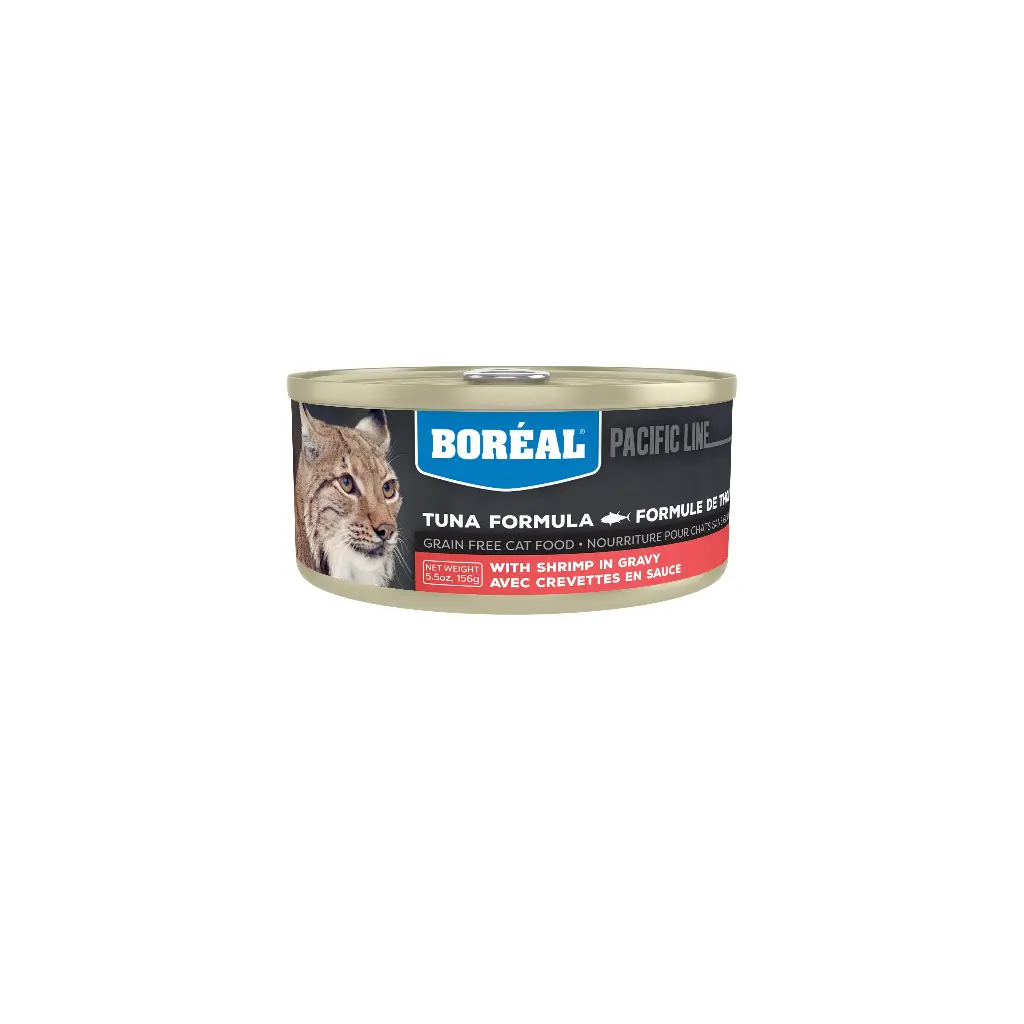 Boréal Canned For Cats, Grain Free Red Tuna & Shrimp In Sauce 156g