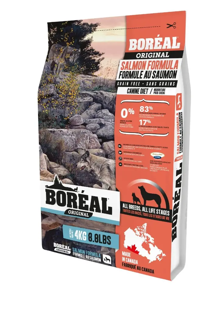 Boréal Original, Nourriture Pour Chien - Sans Grains, Saumon Sauvage 8.8lbs / 4kg