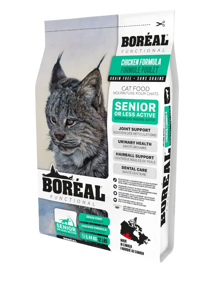 Boréal Functional, Nourriture Pour Chat Sénior - Poulet 11.99lbs / 5,44kg