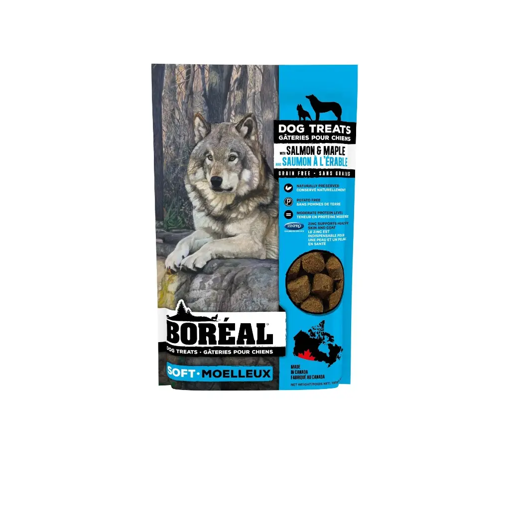 Boréal Soft Treats for Dogs, Salmon and Maple 150g