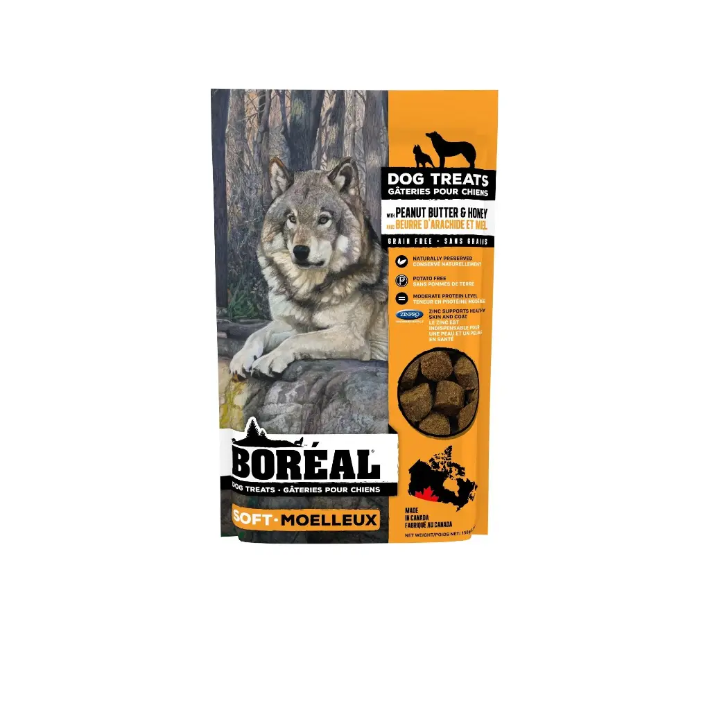 Boréal Soft Treats for Dogs, Peanuts and Honey 150g