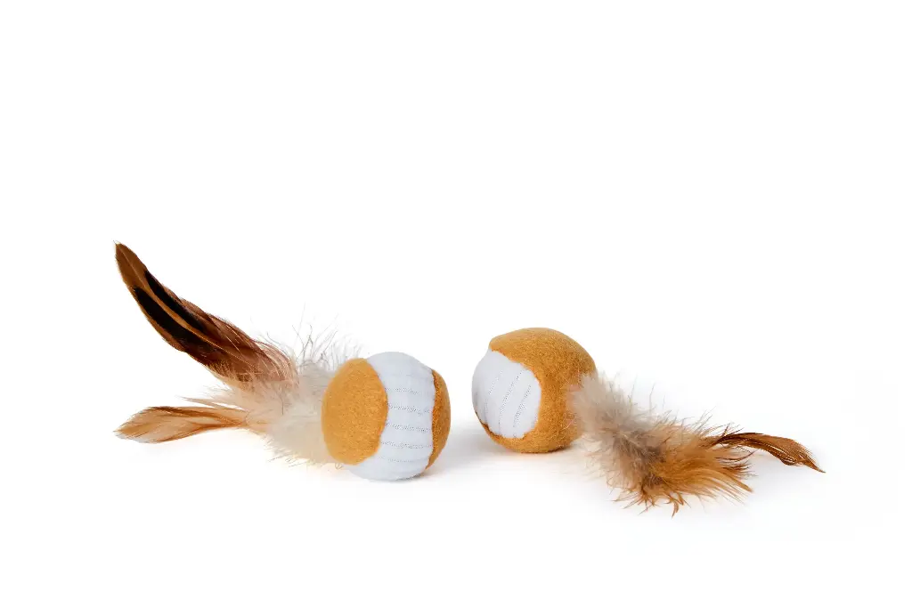Bud'z Jouet Pour Chat - Balle Avec Plumes 9cm