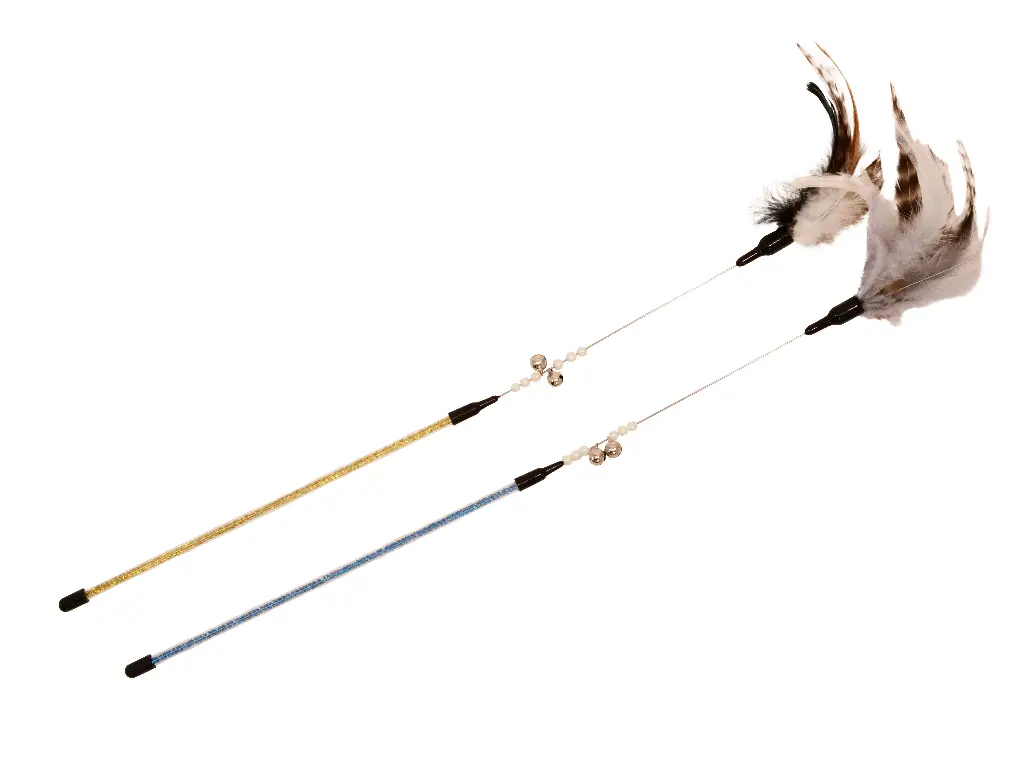 Bud'z Jouet Pour Chat Plumeau Aigle (Manche de Couleur Assortie)