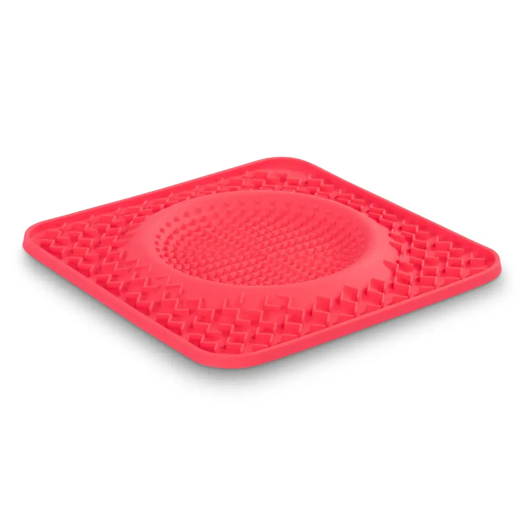 Messy Mutts Tapis D'alimentation Thérapeutique En Silicone Avec Bol Intégré 10" Par 10" Pastèque