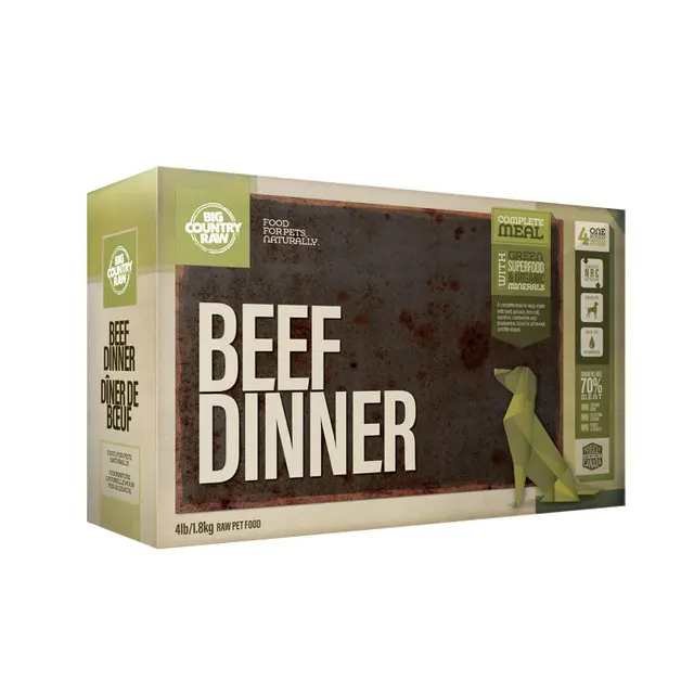 Cena de carne cruda Big Country 4 libras / 1,8 kg