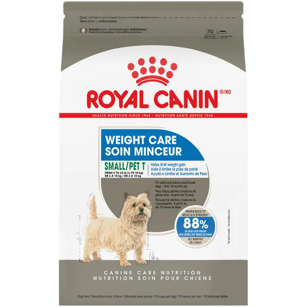 Tratamiento adelgazante para perros pequeños Royal Canin 2,5 libras/1,14 kg