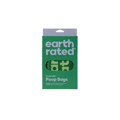 Earth Rated Poop Bags 120 Sacs (Avec Poignées) Lavande