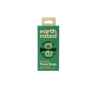 Bolsas para caca Earth Rated 120 bolsas (8 rollos) sin perfume