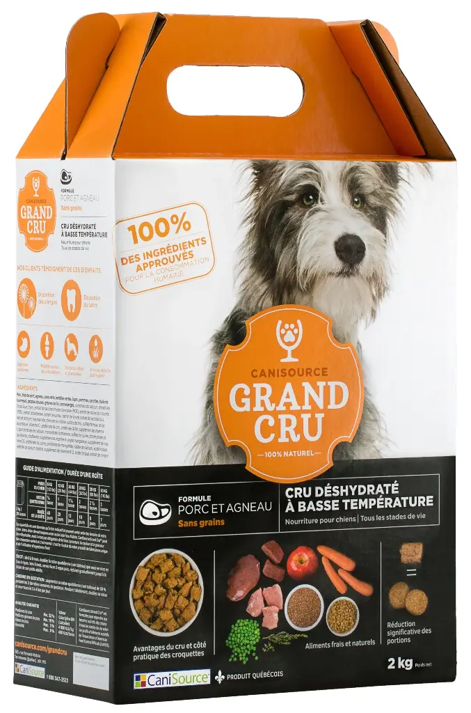 CaniSource Grand Cru para perros Cordero y cerdo 4,4 libras / 2 kg