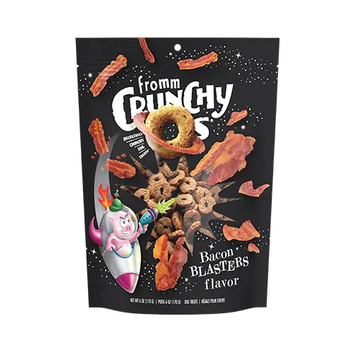 Fromm Crunchy O's Golosinas para Perros Sabor Tocino 170g