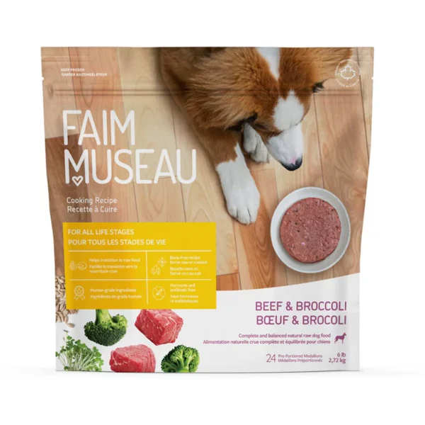 Faim Museau Perro Carne de res y brócoli 6 libras / 2,72 kg