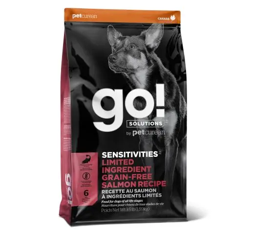 Petcurean Go! Sensitivities LID Sans Grains Pour Chien Saumon 3.5lbs / 1.59kg