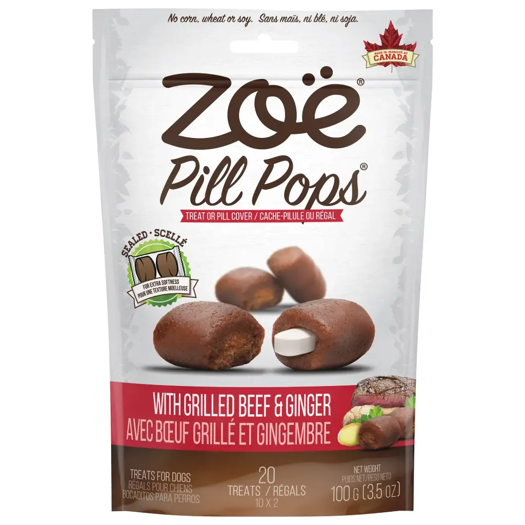 Zoë Pill Pops Bœuf Grillé Avec Gingembre 100g (20 Unités)