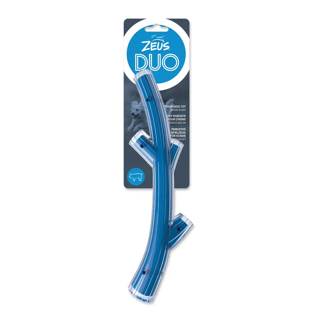 Zeus Duo Bâton Bleu Parfum de Bacon 30cm