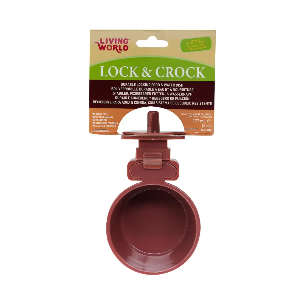 Living World Lock & Crock Bowl 177ml (Burgundy)