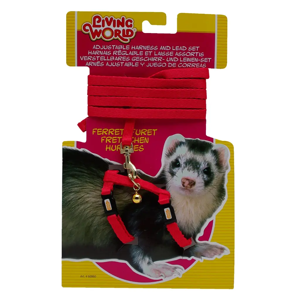 Living World Harnais pour Furet - Rouge