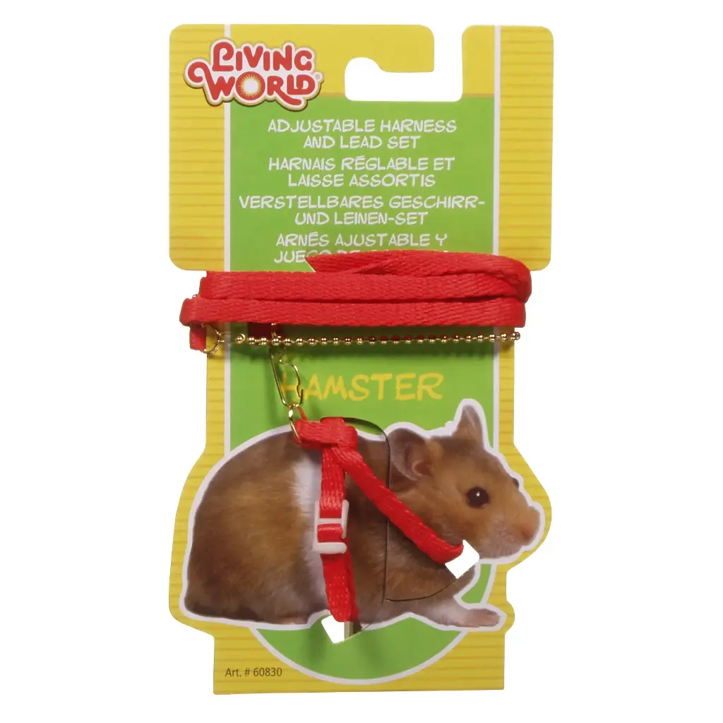 Living World Harnais pour Hamster Rouge