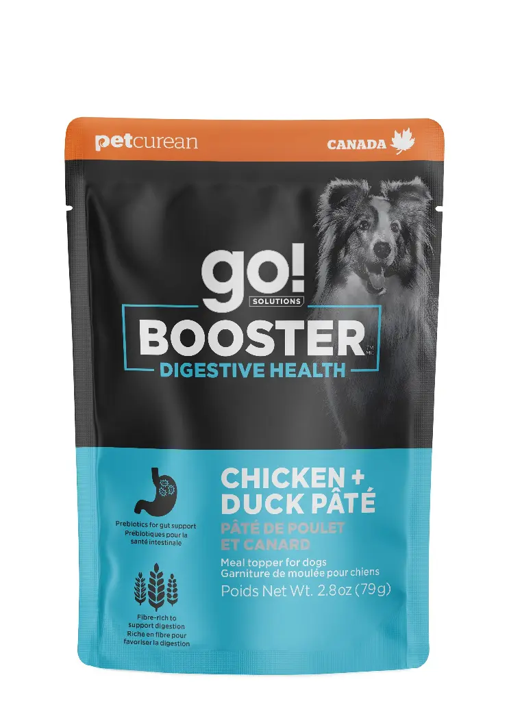 Petcurean Go! Booster pour Chien Digestion Pâté de Poulet + Canard 79g