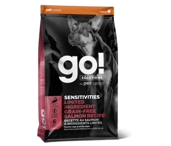 Petcurean Go! Sensitivities LID Sans Grains Pour Chien Saumon 12lbs / 5.44kg