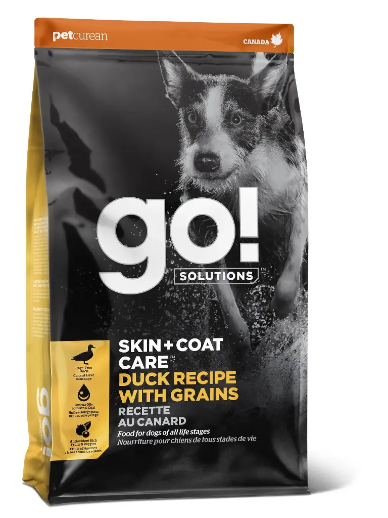 Petcurean Go! Peau + Poils Pour Chien Canard 12lbs / 5.44kg