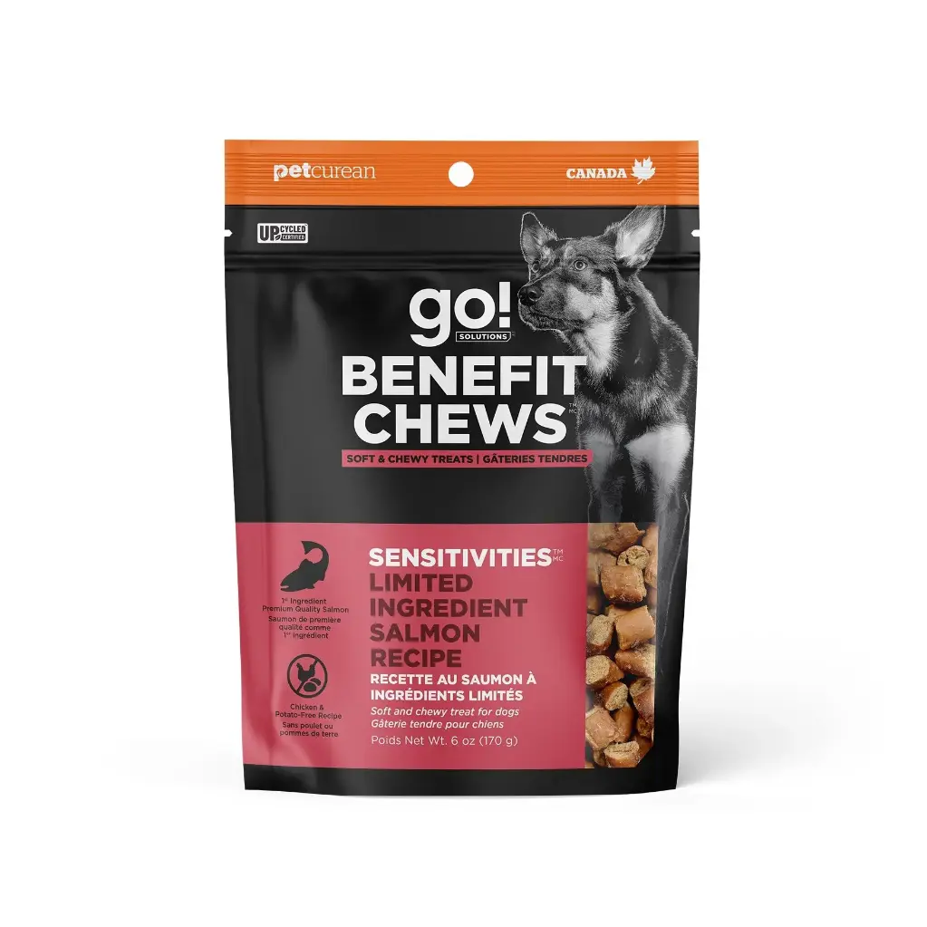 Petcurean Go! Sensitivities Lid Gâteries Tendres Au Saumon Pour Chien 170g