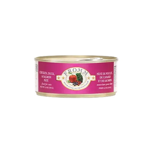 Fromm Four Star Pâté de Poulet, Canard et Saumon 155g