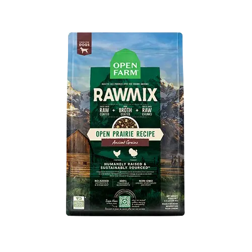 Open Farm Rawmix Grains Anciens Chien Prairies Ouverte 3.5lbs / 1.6kg