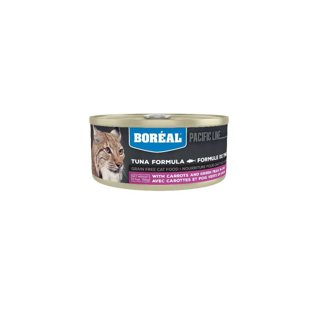 Boréal Conserve Pour Chat, Sans Grains Thon Rouge, Carottes Et Pois 156g