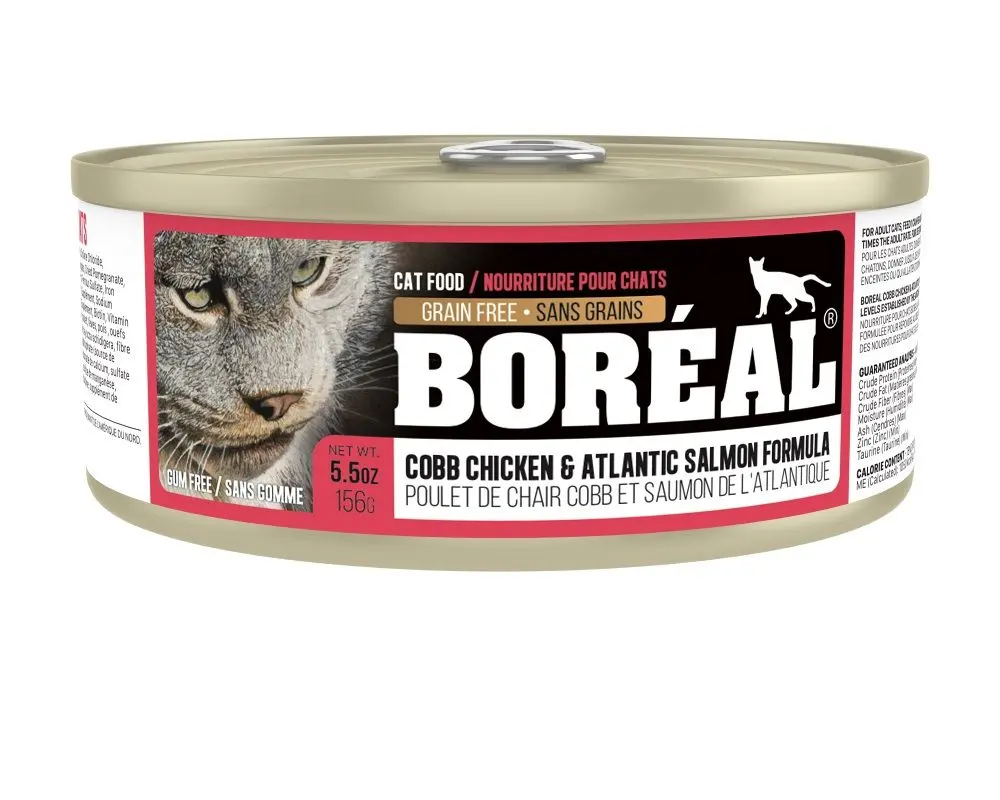 Boréal Conserve Pour Chat, Poulet Cobb & Saumon De L'atlantique 156g