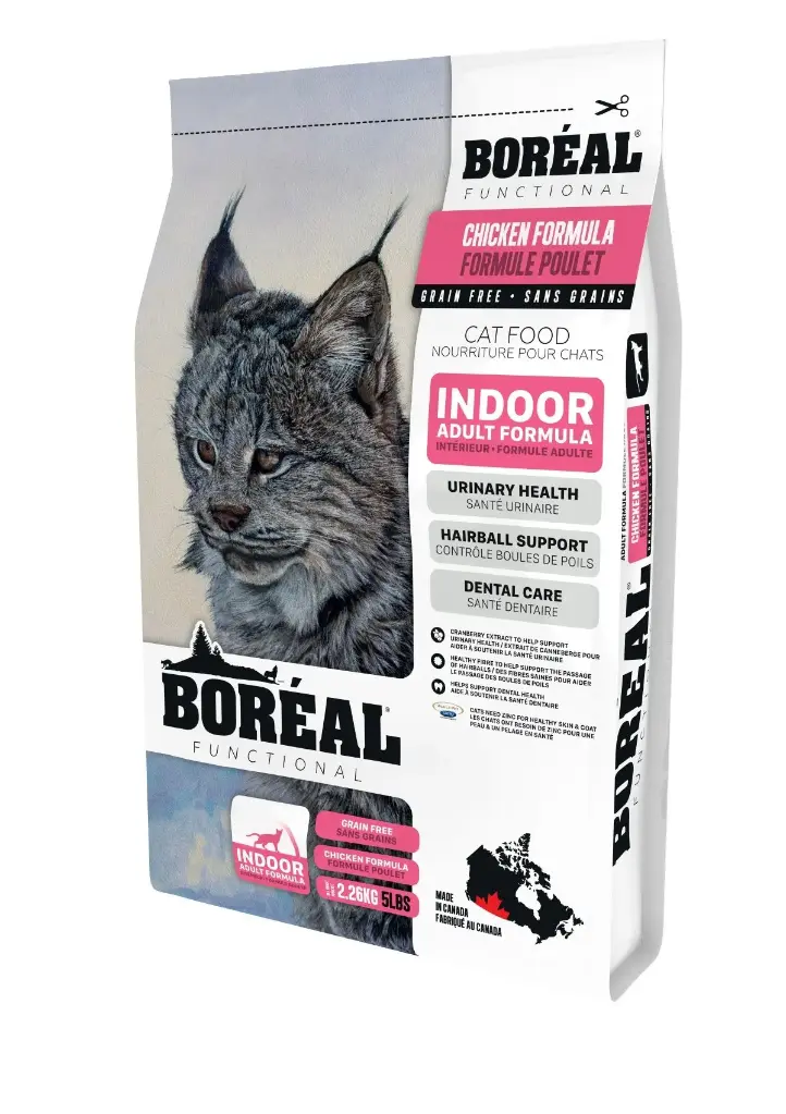 Boréal Functional, Nourriture Pour Chat D'intérieur - Poulet 5lbs / 2,26kg