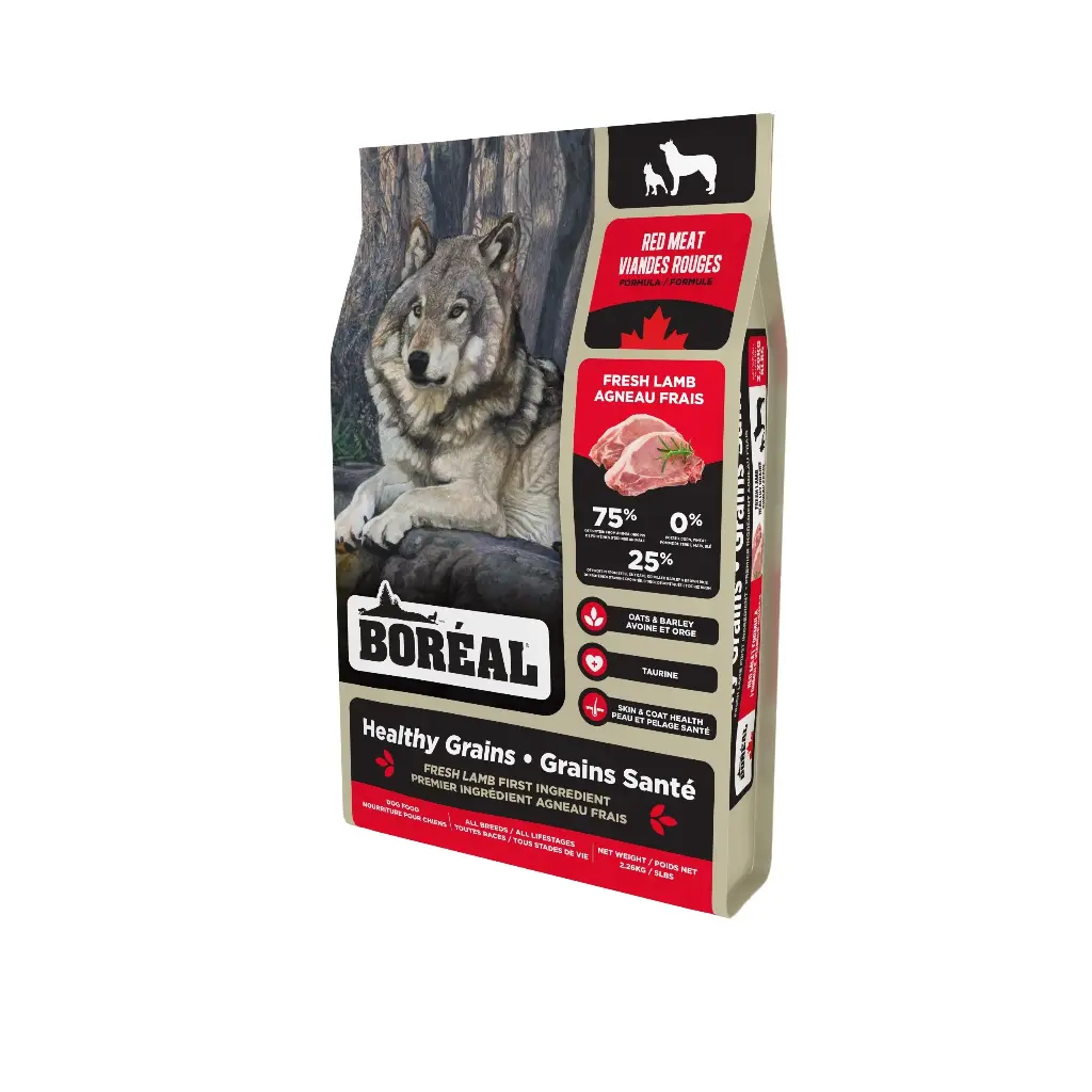 Boréal Grains Santé, Nourriture Pour Chien - Viande Rouge 5lbs / 2,26kg