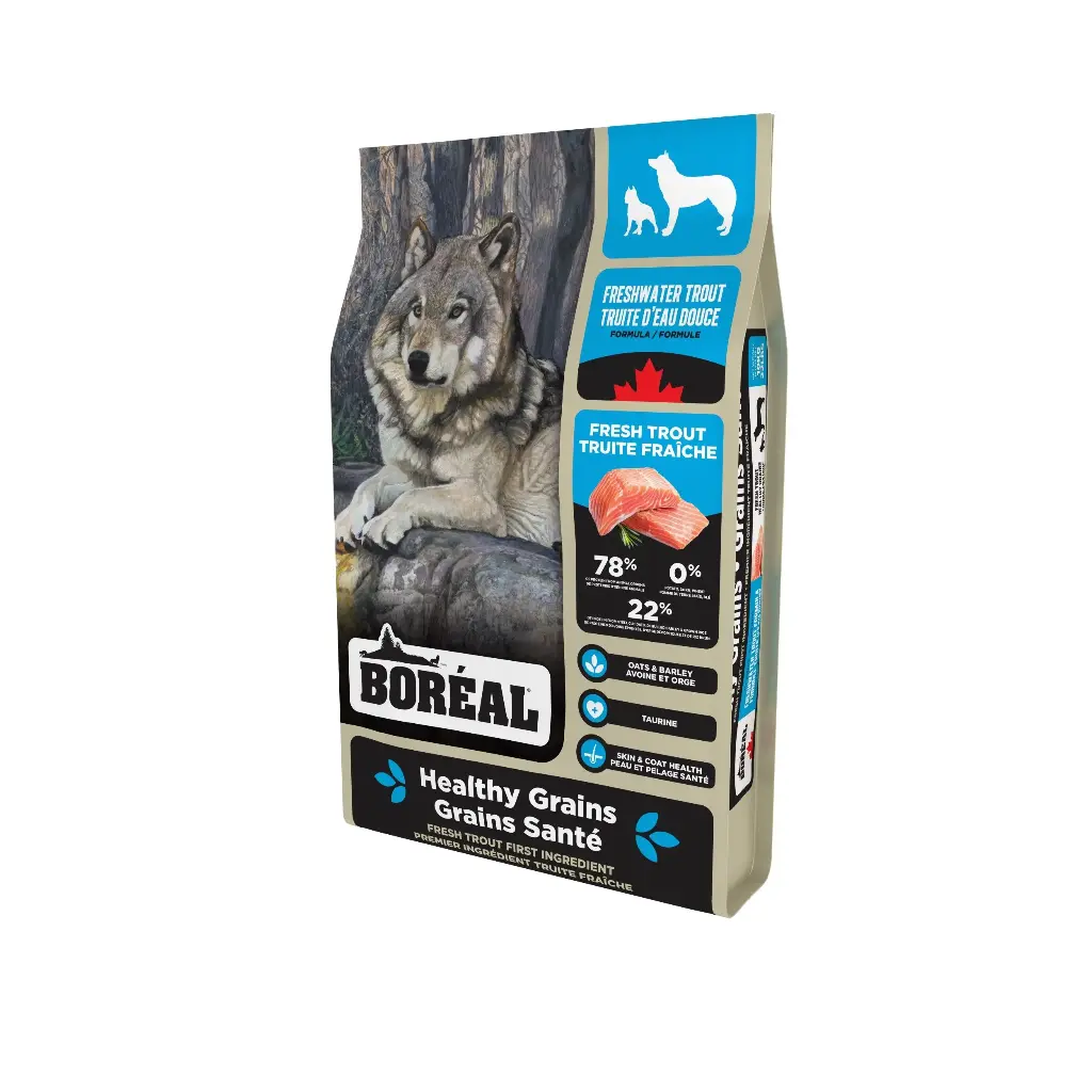 Boréal Grains Santé, Nourriture Pour Chien - Truite D'eau Douce 22lbs / 10kg