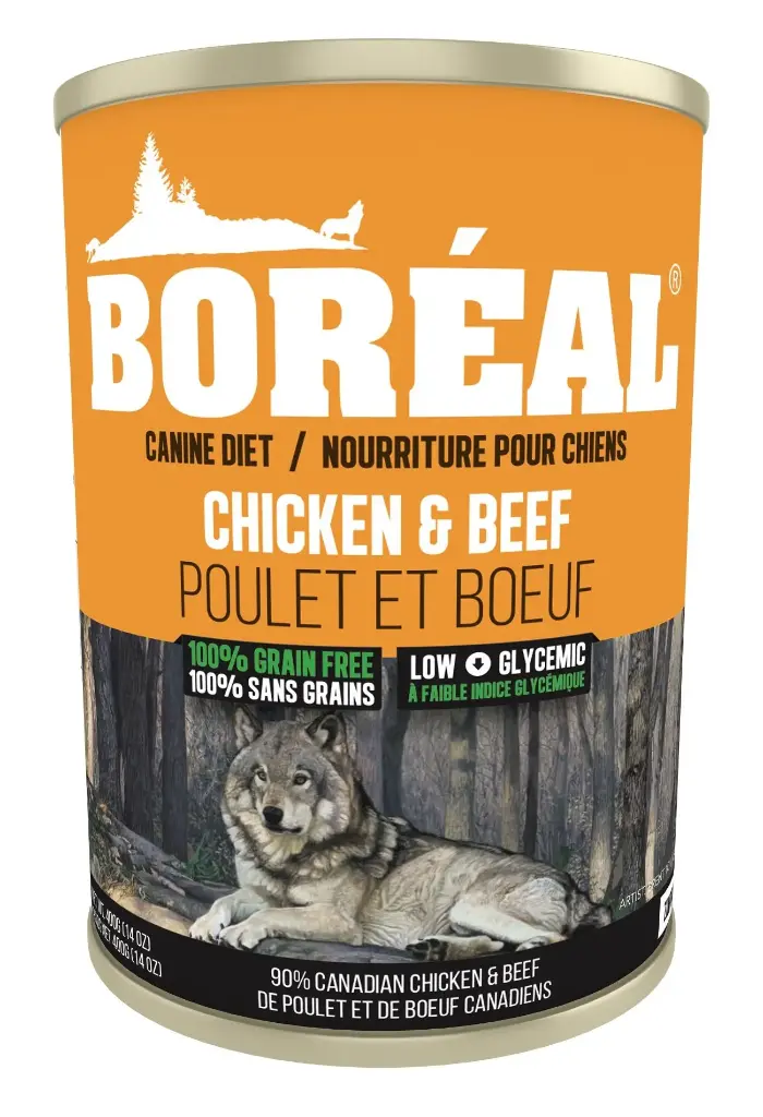 Boréal Conserve Pour Chien, Sans Grains Poulet & Boeuf 690g