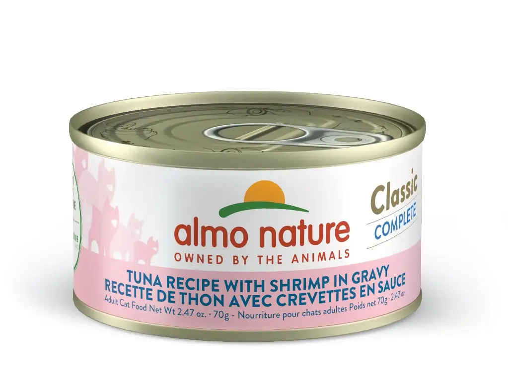 Almo Nature Classic Complete Chat Thon avec Crevettes en Sauce 70g