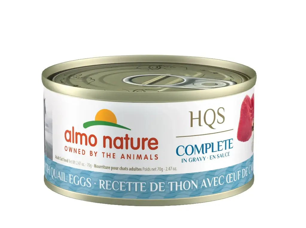 Almo Nature HQS Complete Chat Thon et Oeuf de Caille en Sauce 70g