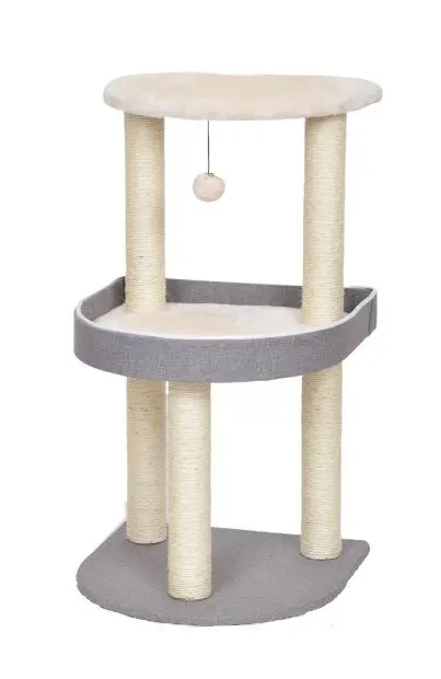 Bud'z Arbre à Chat Elbert Gris Et Blanc 48 x 48 x 85cm