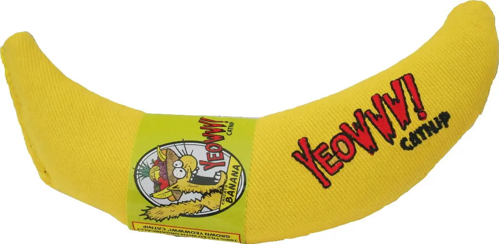 Ducky World Yeowww! Jouet D'Herbe à Chat - Banane 7"