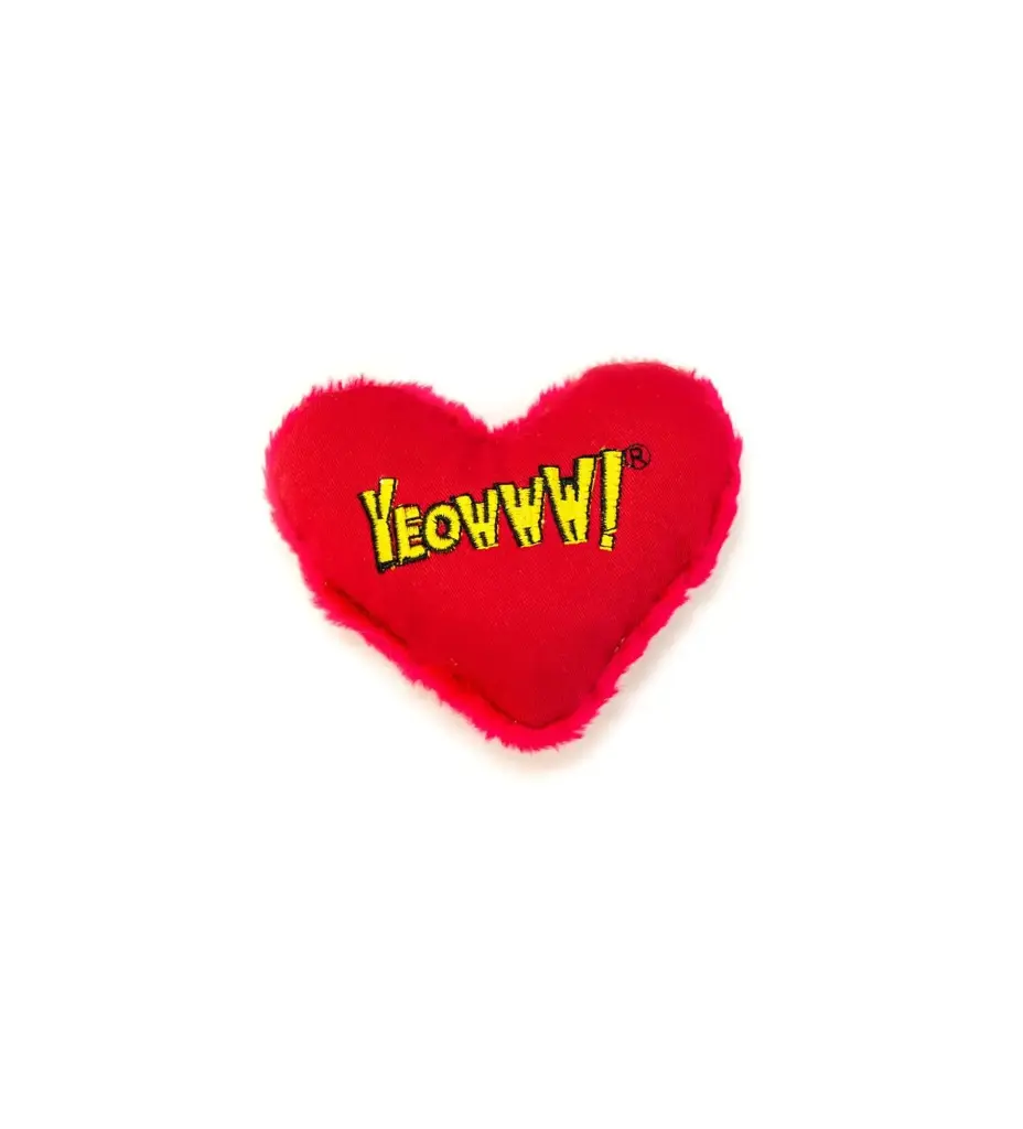 Ducky World Yeowww! Jouet D'Herbe à Chat - Coeur