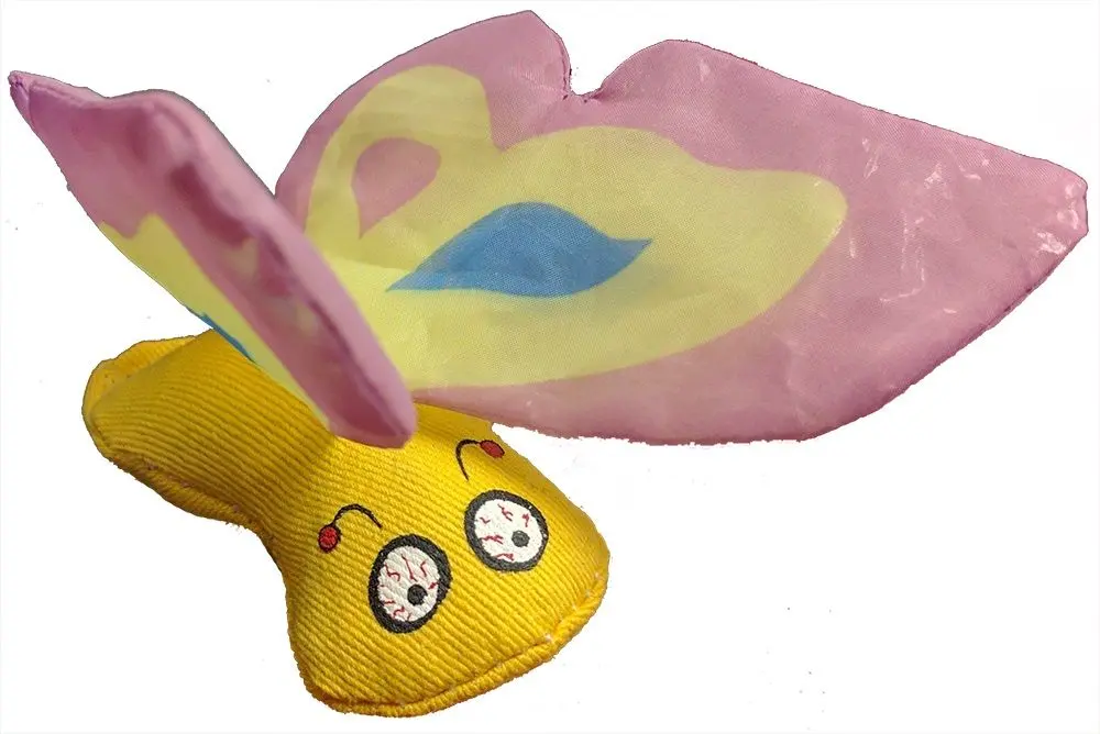 Ducky World Yeowww! Jouet D'Herbe À Chat - Papillon Mauve