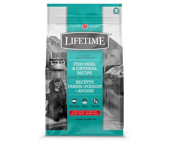 Trouw Nutrition Lifetime Pescado y avena para perros 25 lbs/11,4 kg