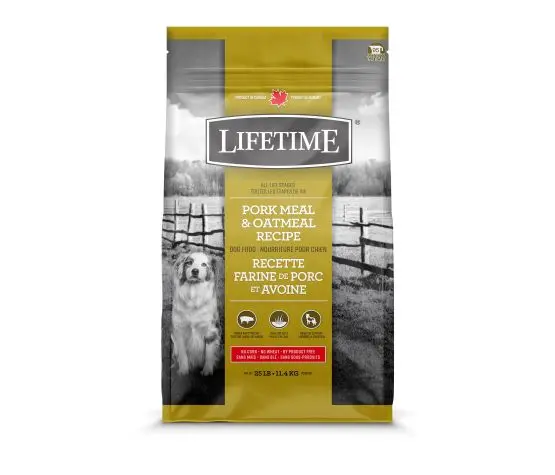 Trouw Nutrition Lifetime Chien Porc et Avoine 25lbs / 11.4kg