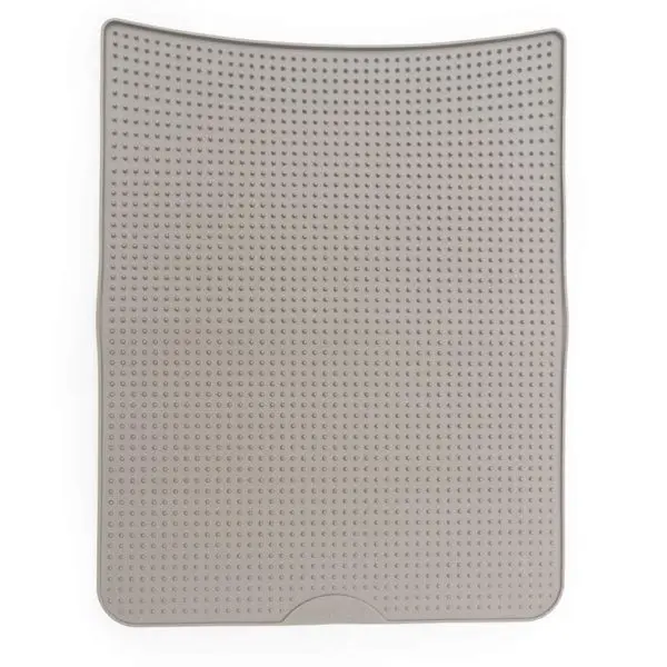 Messy Cats Silicone Litter Mat 18"x14" Gray