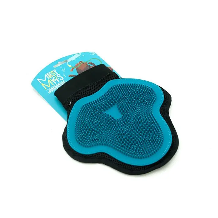 Messy Mutts Gant De Toilettage - Bleu