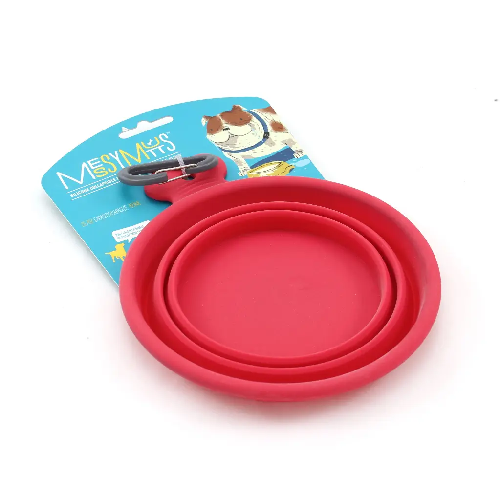Messy Mutts Petit Bol En Silicone Rétractable, 1,75 Tasses - Pastèque