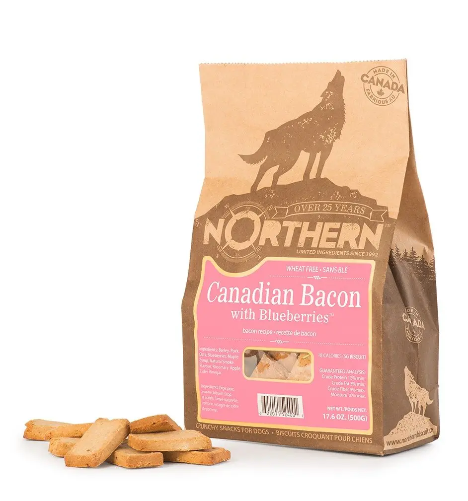 Northern Classic Biscuits Sans Blé Pour Chien Bacon & Bleuets 500g