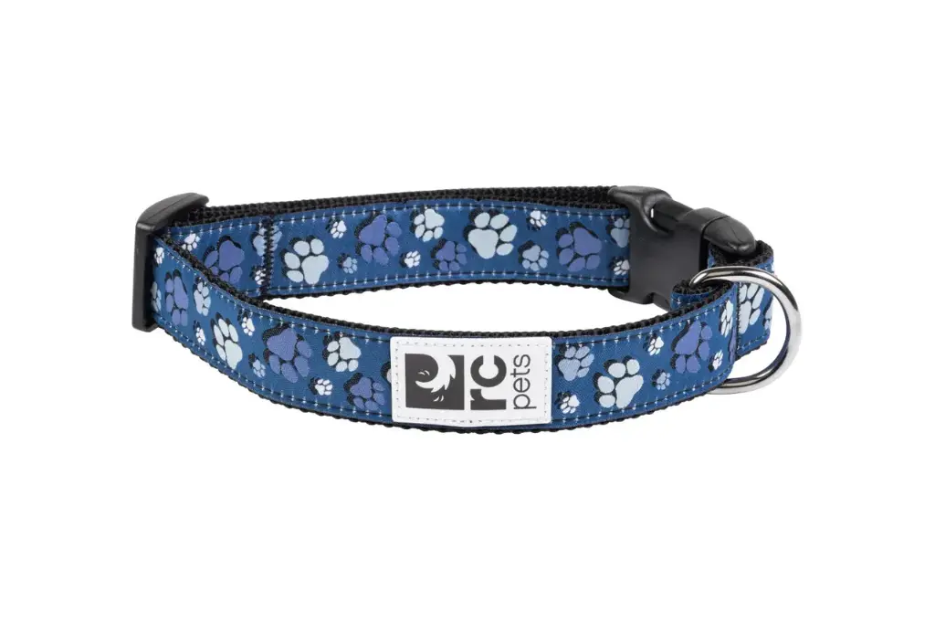 RC Pets Collier à Motif Traces De Pattes Bleu G