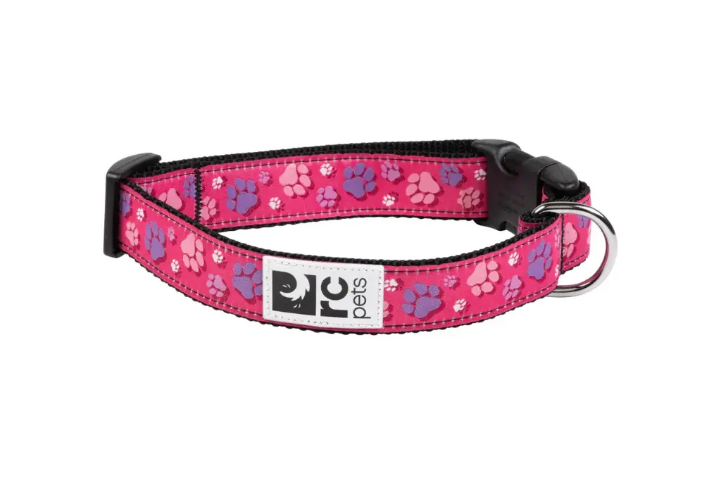RC Pets Collier à Motif Traces De Pattes Rose G